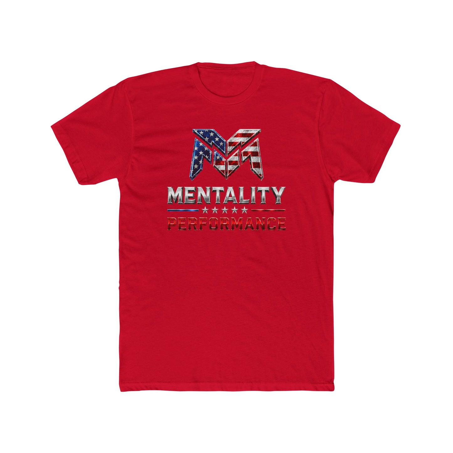 Mentality Performance Tee – American Flag Logo & '250' Patriotic Fitness T‑Shirt