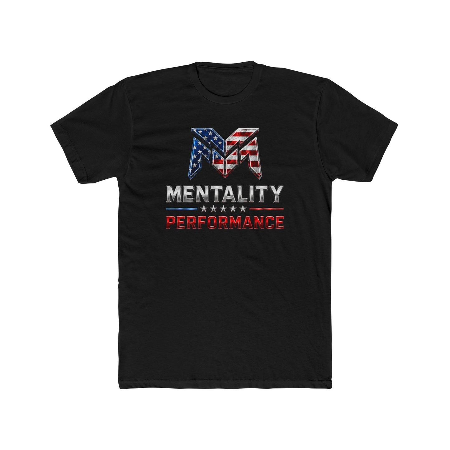 Mentality Performance Tee – American Flag Logo & '250' Patriotic Fitness T‑Shirt