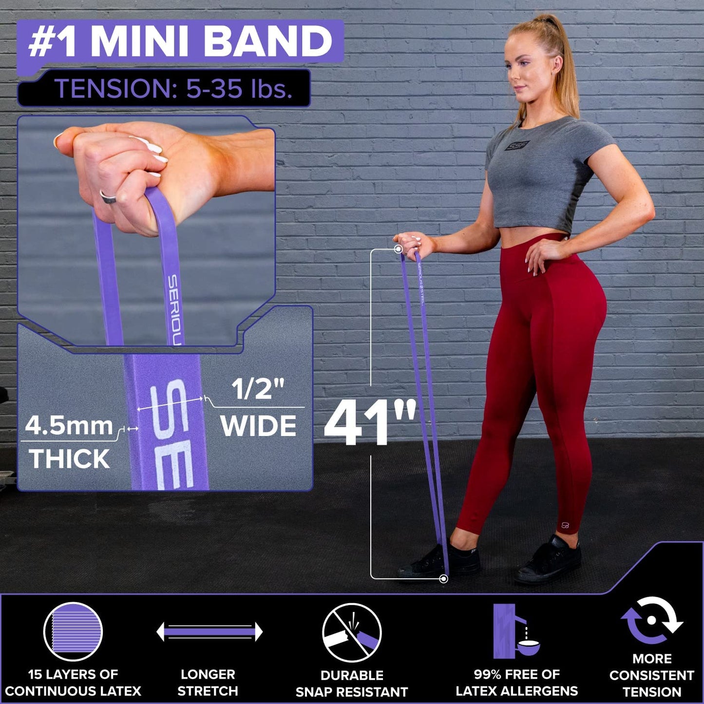Serious Steel 41" Resistance Bands