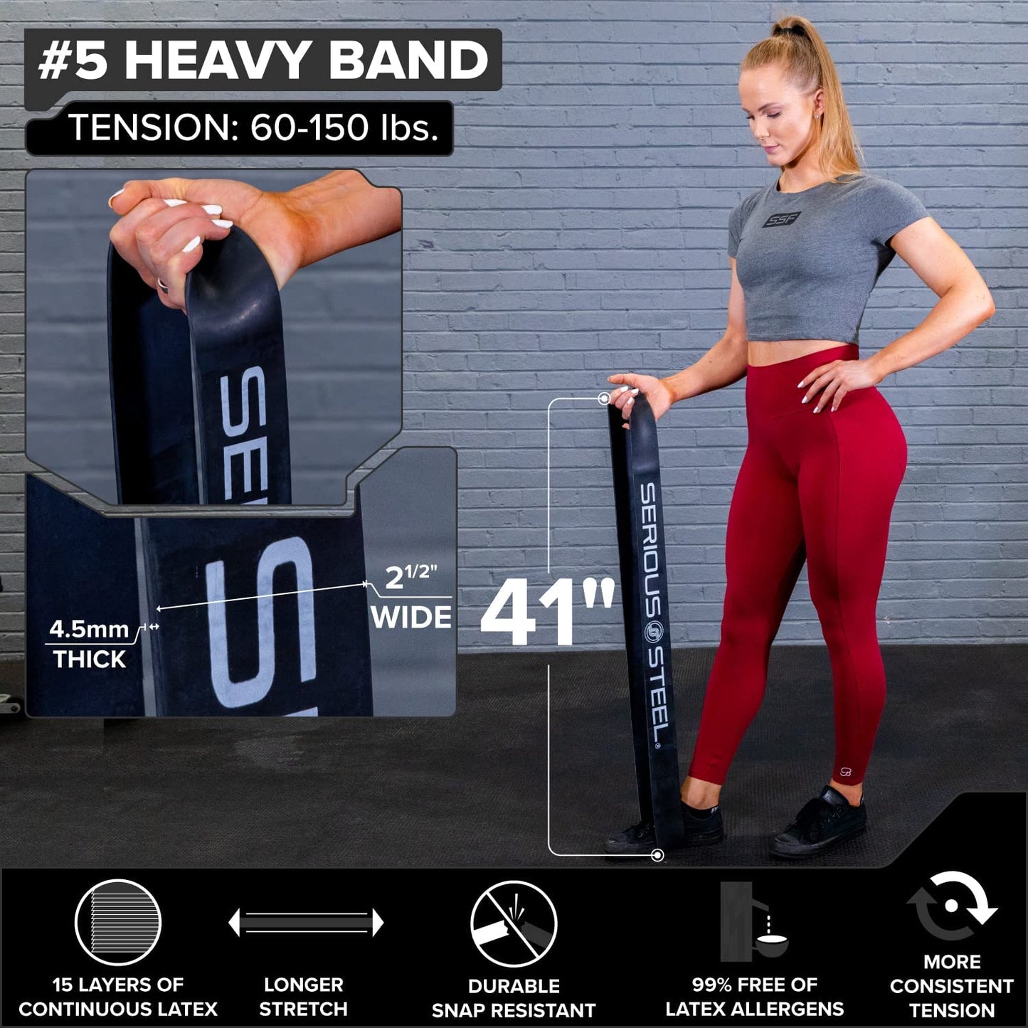 Serious Steel 41" Resistance Bands
