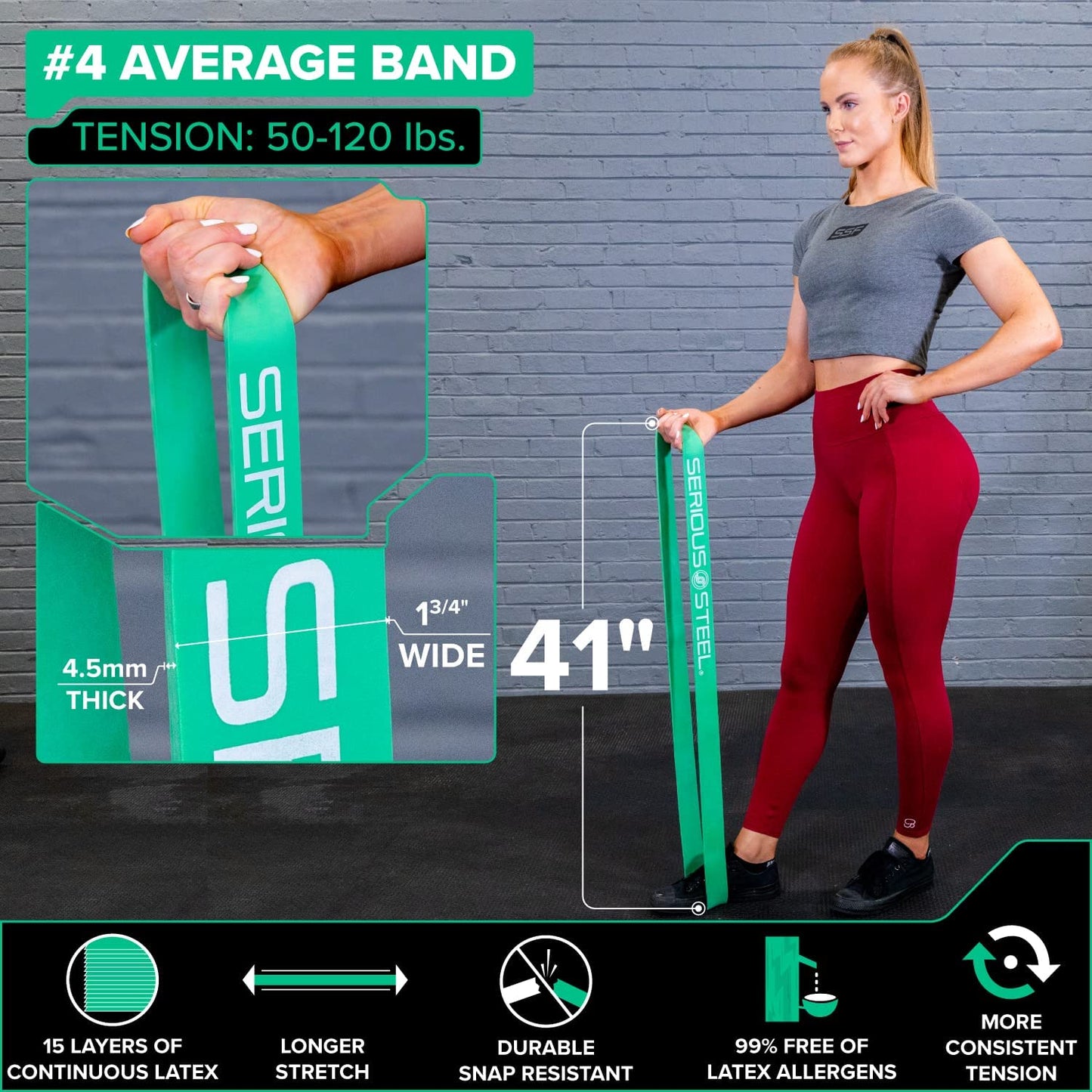 Serious Steel 41" Resistance Band – Orange #0