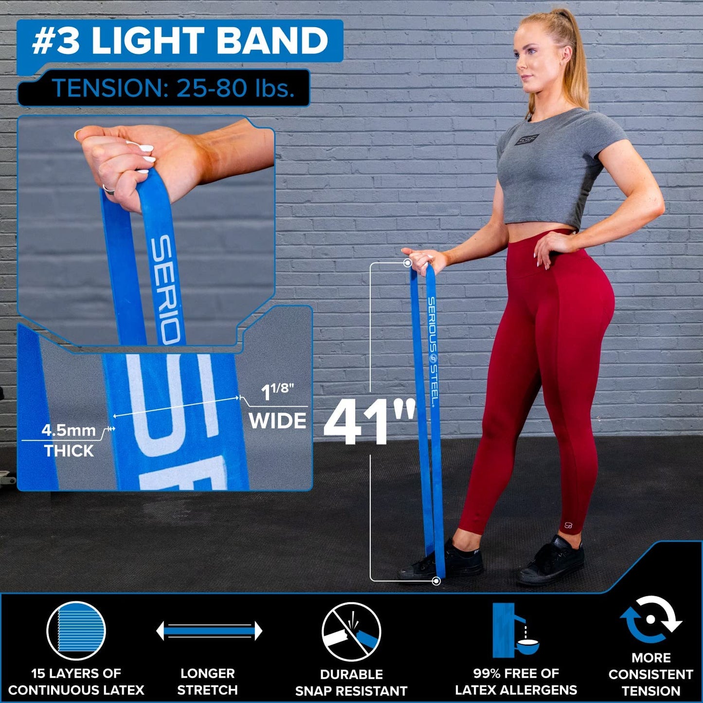Serious Steel 41" Resistance Bands