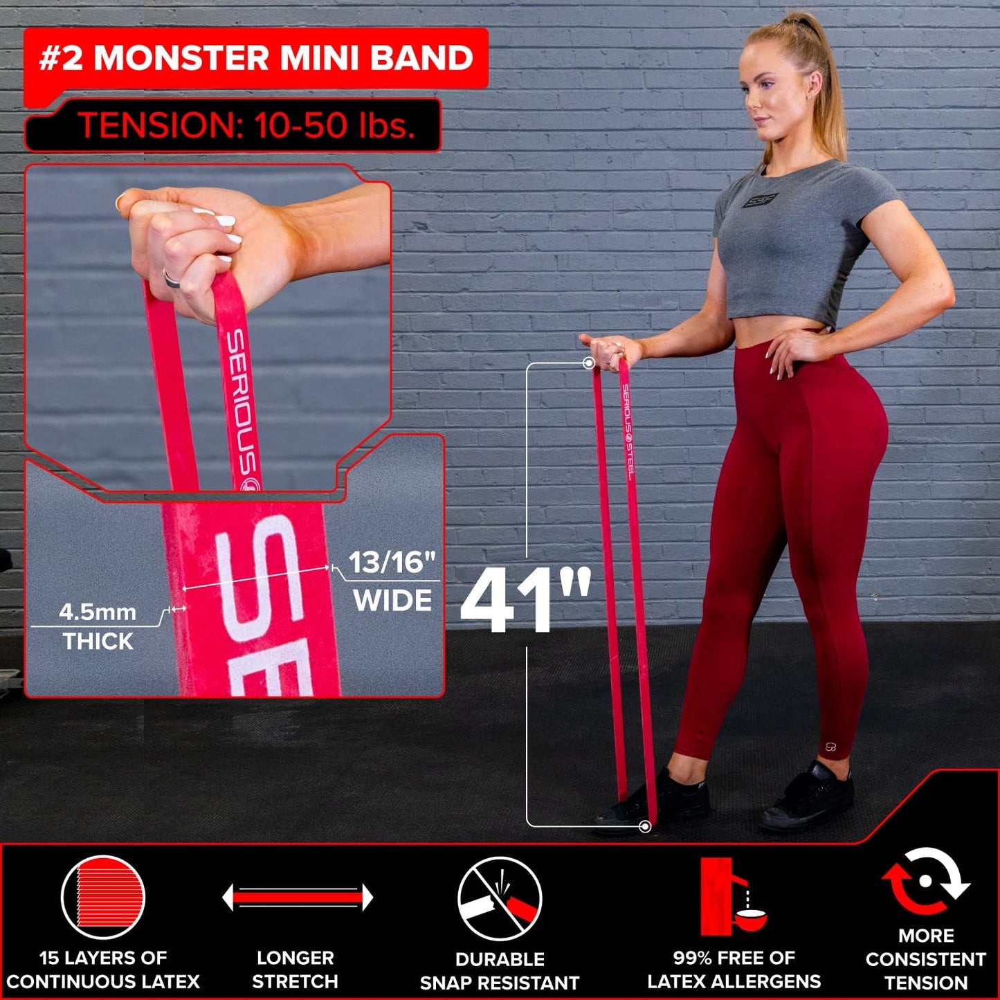 Serious Steel 41" Resistance Bands