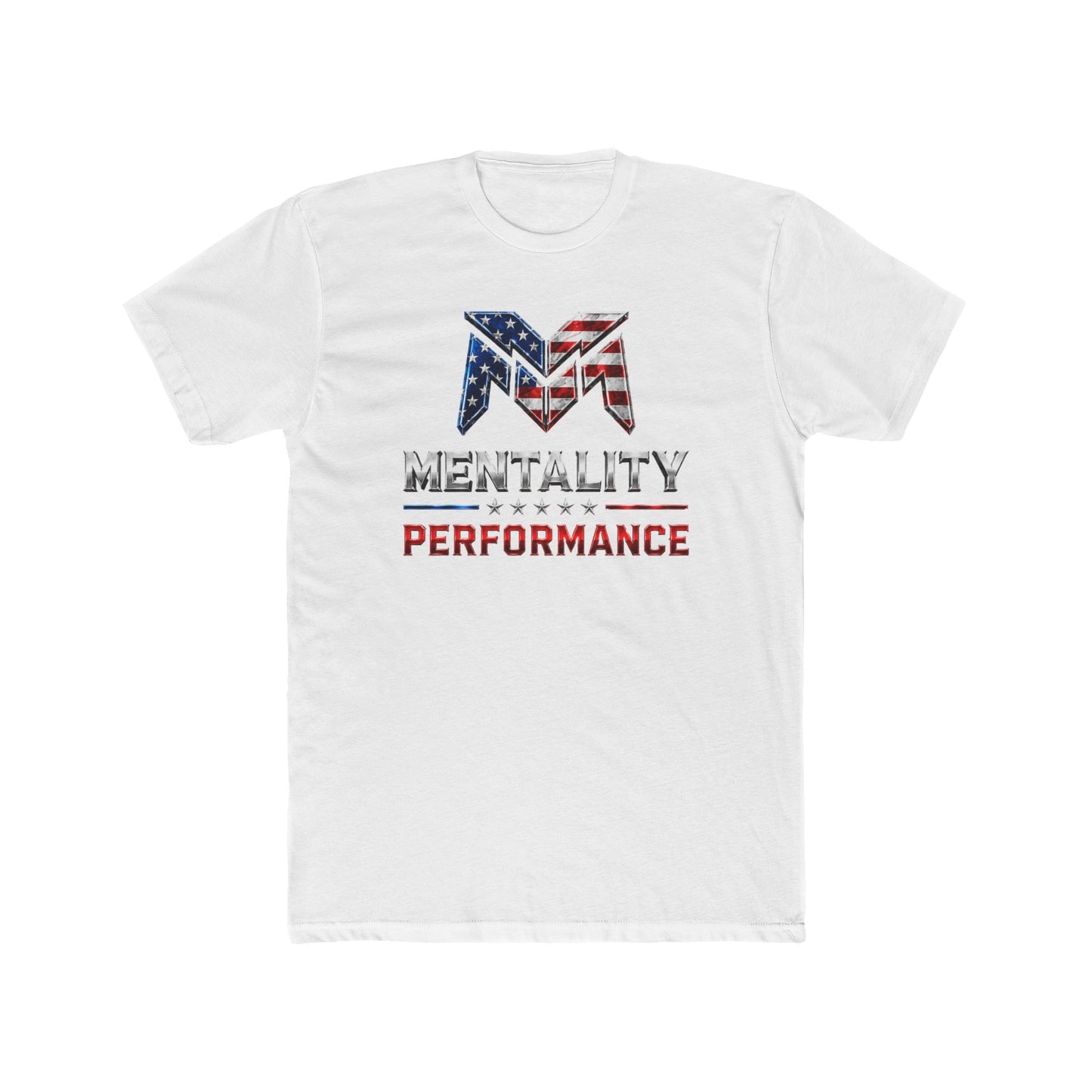 Mentality Performance Tee – American Flag Logo & '250' Patriotic Fitness T‑Shirt