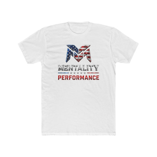 Mentality Performance Tee – American Flag Logo & '250' Patriotic Fitness T‑Shirt
