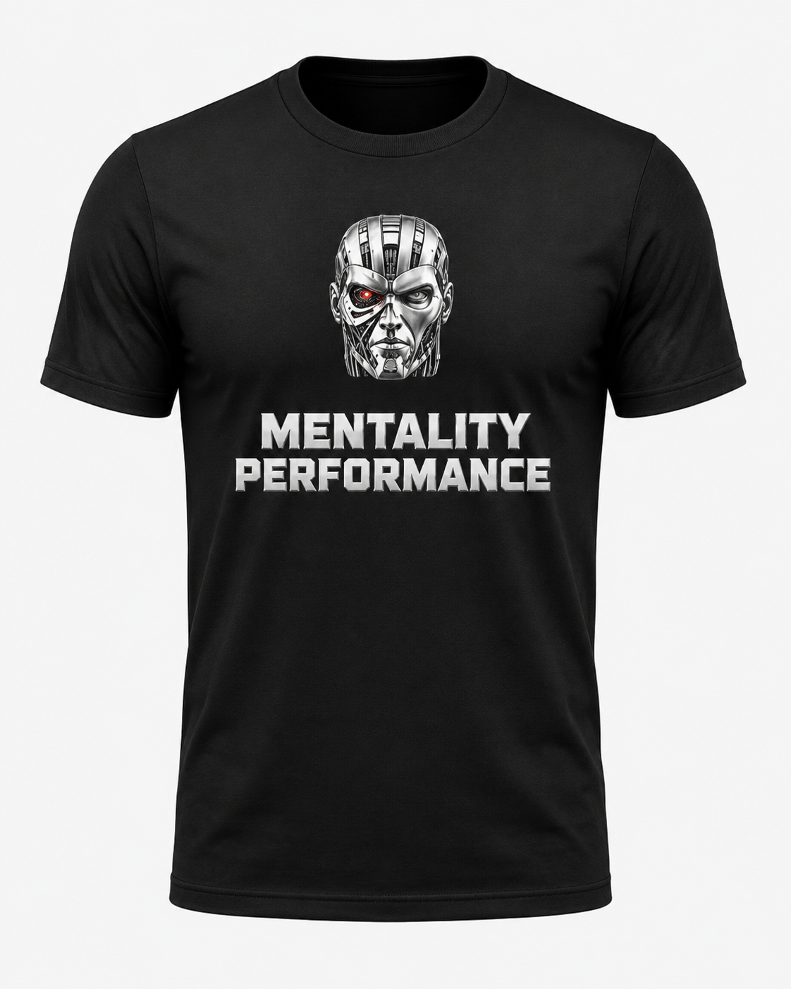 Mentality Performance Robot Head Tee – Silver Edition