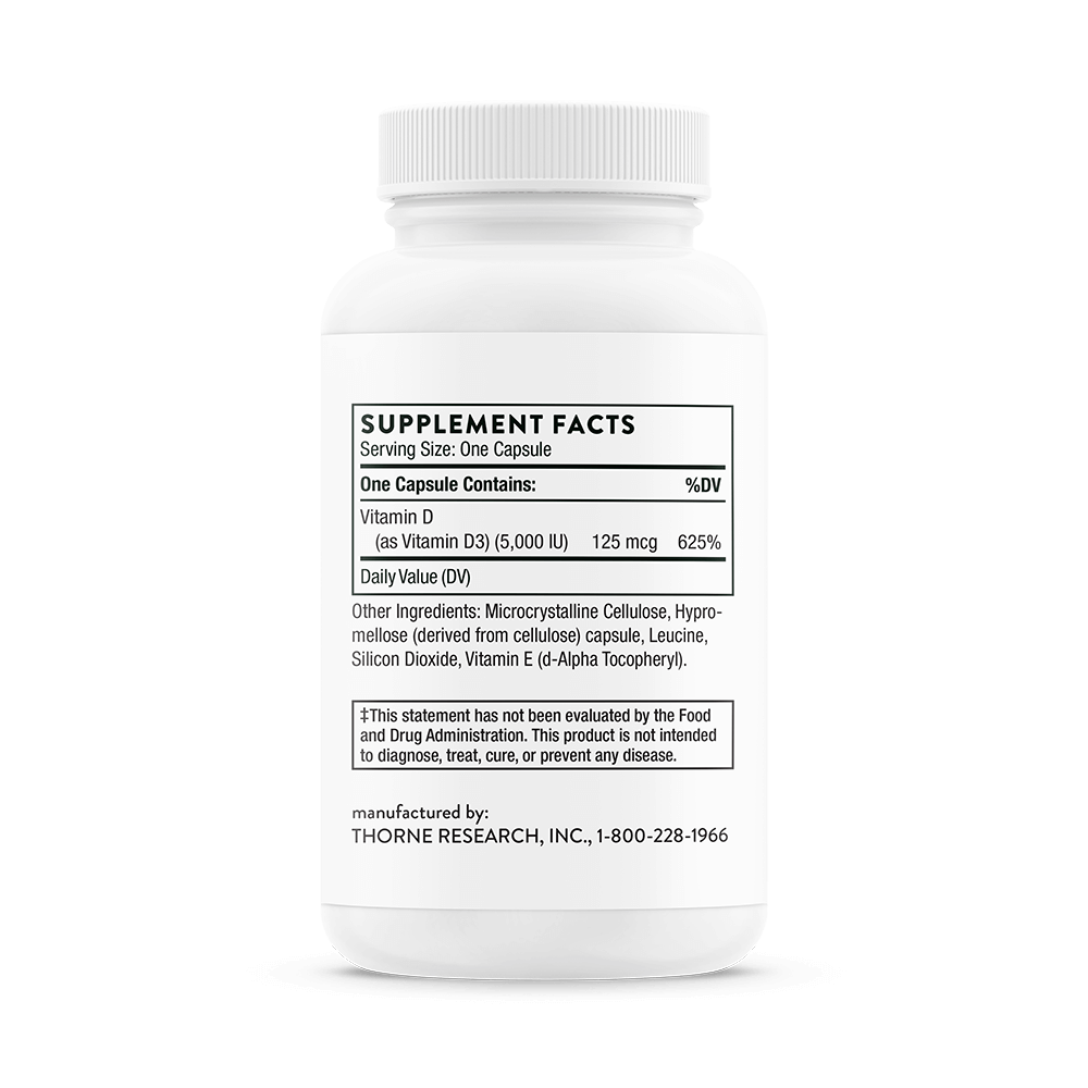 Vitamin D-5,000 - NSF Certified for Sport - 60 Servings