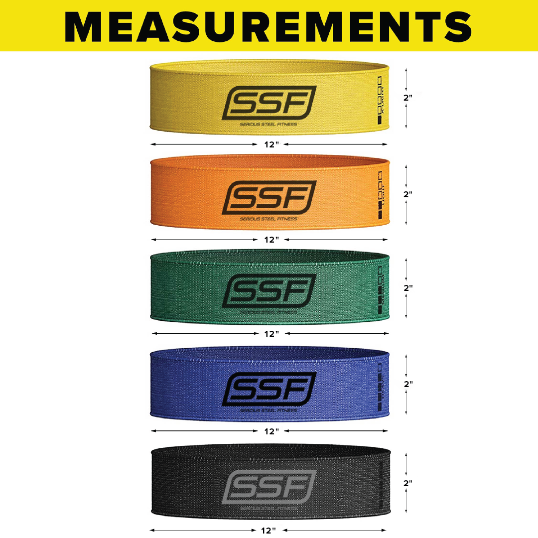 Serious Steel Fabric Mini Loop Resistance Band Set